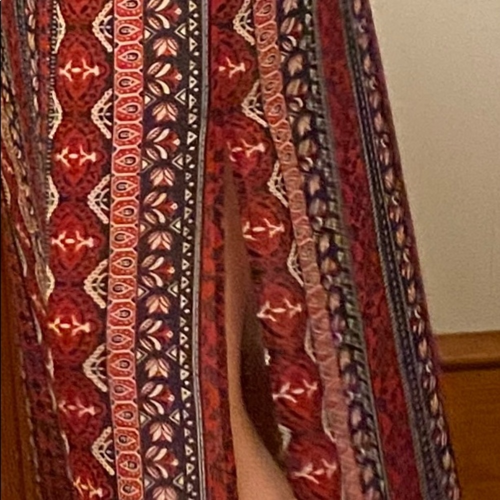 Divided flowing maxi skirt with splits size 2